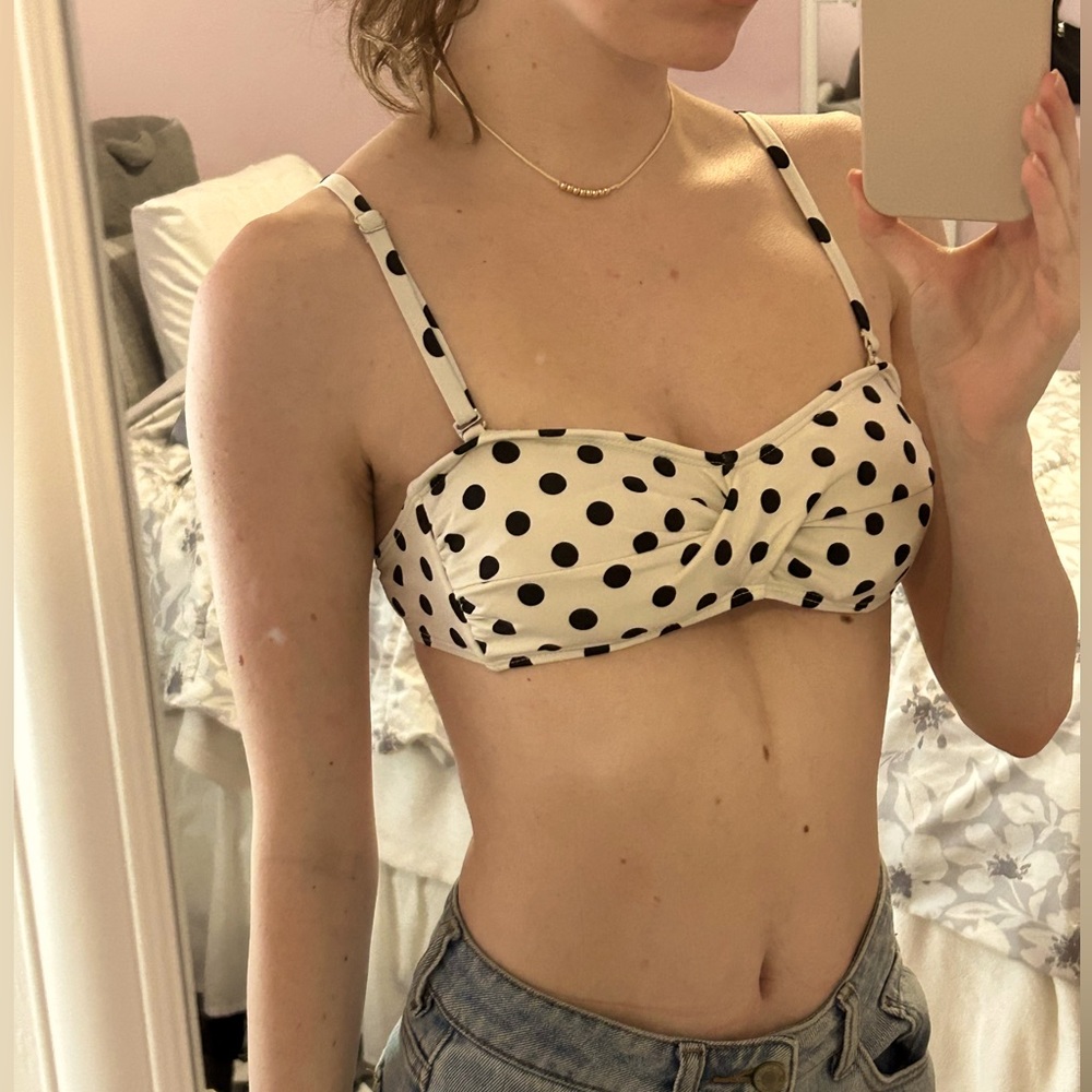 polka dot bikini top